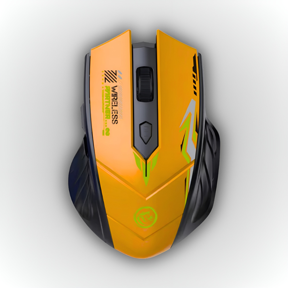 Mouse Inalámbrico Gamer Wireless Partner 2 — Naranja con Negro