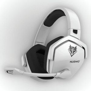 NUBWO G06 Wireless Headset Edición Gamer — Blanco con Negro