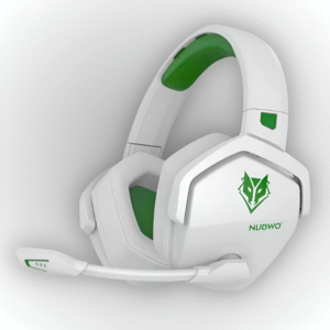 NUBWO G06 Wireless Headset Edición Gamer — Blanco con Verde