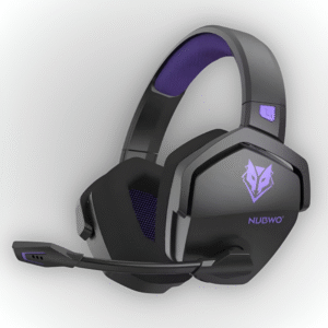 NUBWO G06 Wireless Headset Edición Gamer — Negro con Morado