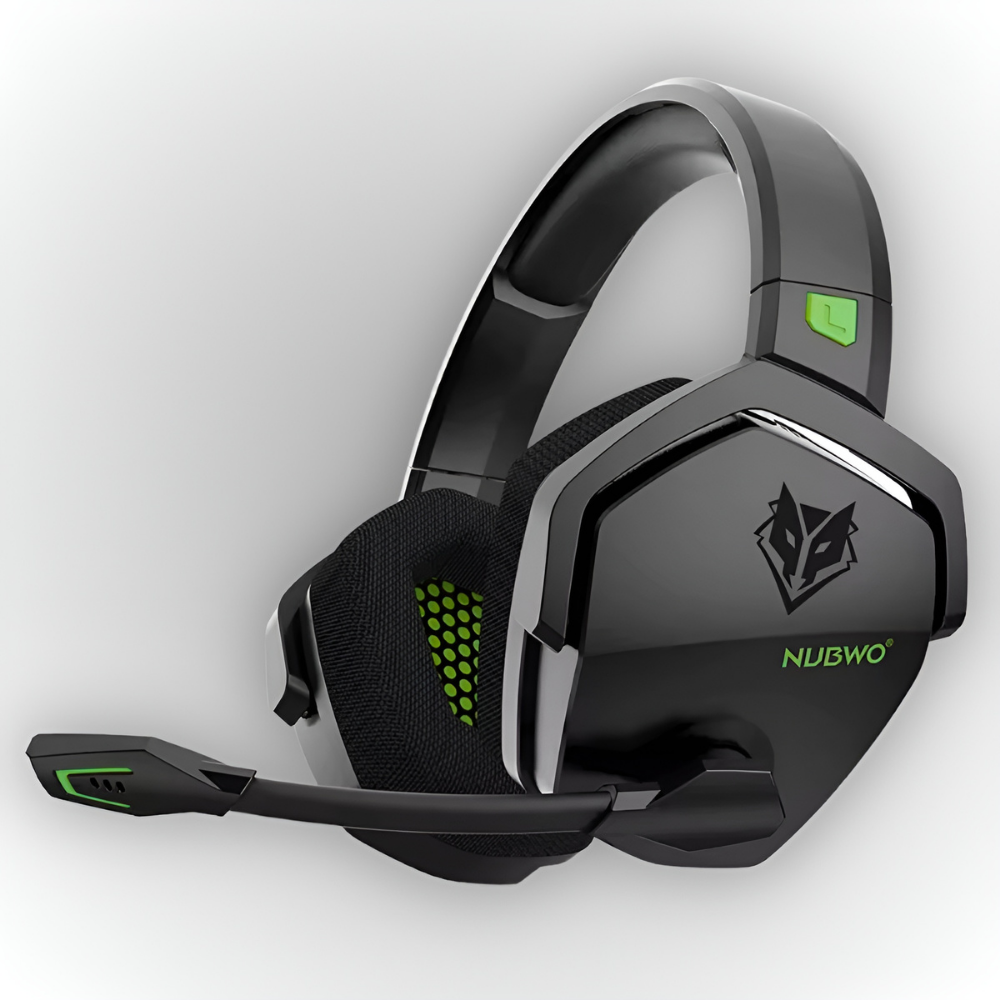 NUBWO G06 Wireless Headset Edición Gamer — Negro con Verde