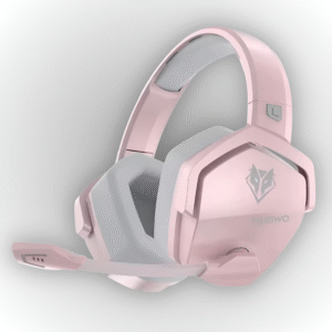 NUBWO G06 Wireless Headset Edición Gamer — Rosa con Blanco
